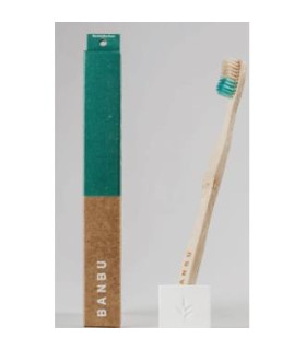 BANBU cepillo dental adulto medio verde.