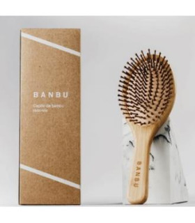 BANBU cepillo de bambu y caucho natural redondo