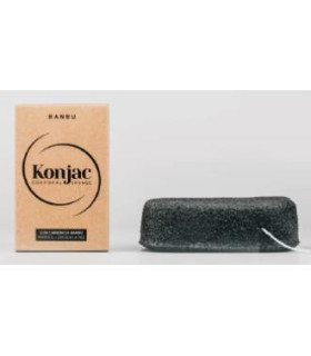 KONJAC esponja corporal exfoliante negra 5gr.