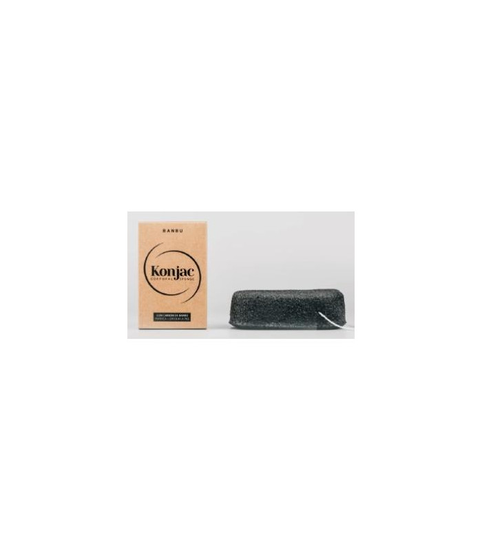 KONJAC esponja corporal exfoliante negra 5gr.