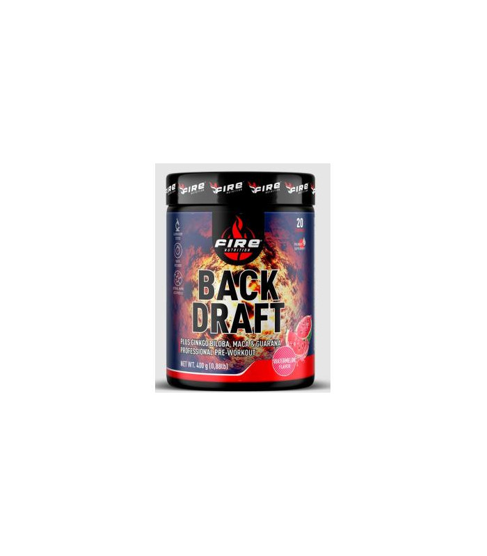 BACK-DRAFT PREWORKOUT pre-entreno sandia 400gr.