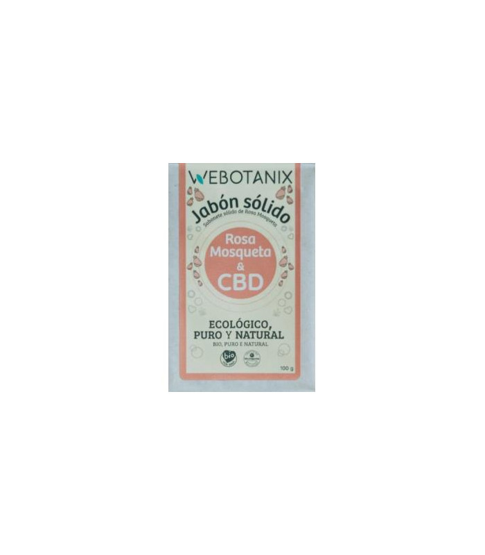 JABON SOLIDO CBD-ROSA MOSQUETA 100gr BIO VEGAN