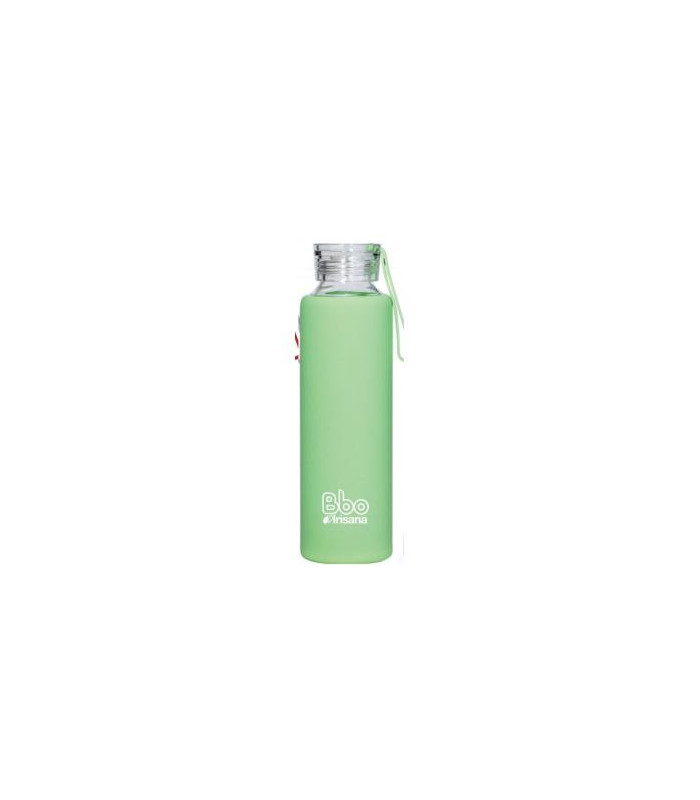 BOTELLA BOROSILICATO con silicona verde 550ml BBO4