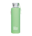 BOTELLA BOROSILICATO con silicona verde 550ml BBO4