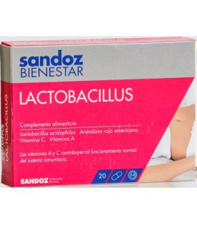 SANDOZ BIENESTAR LACTOBACILLUS 20 caps