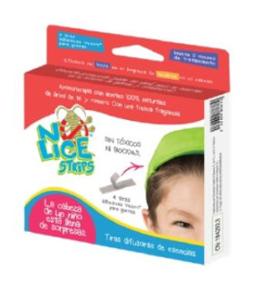 NO LICE STRIPS tiras auto-adhesivas antipiojos 2ud