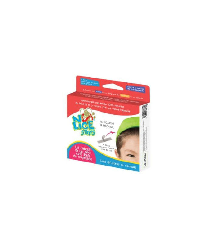 NO LICE STRIPS tiras auto-adhesivas antipiojos 2ud