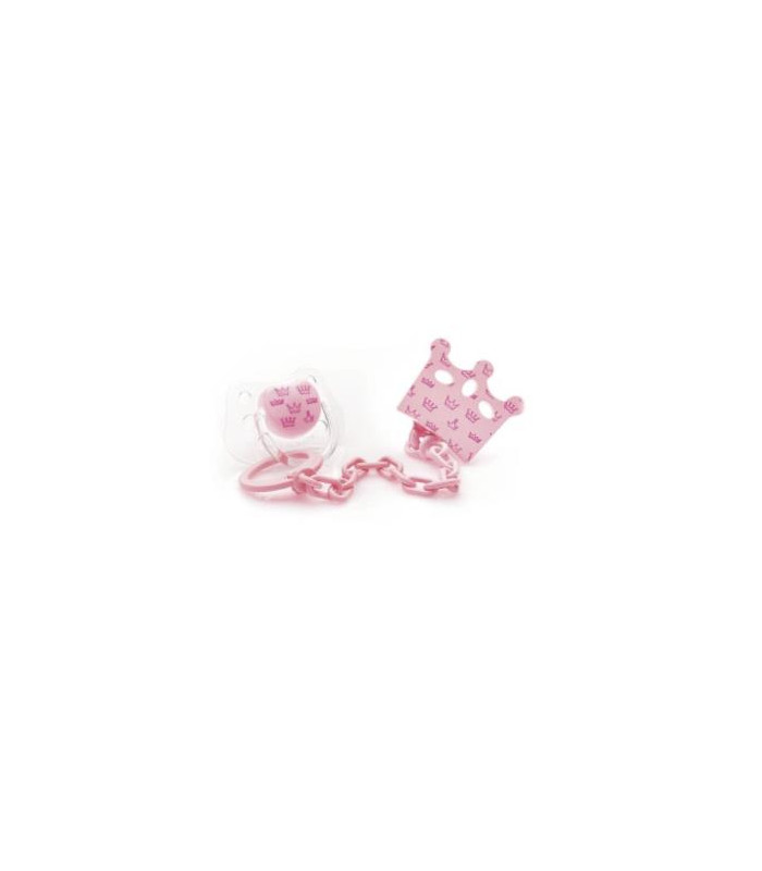 ACOFARBABY CADENITA Y CHUPETE SILI 0-6m rosa 1un**