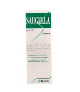 SAUGELLA ATTIVA jabón intimo 250ml verde