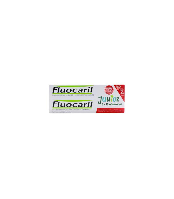 FLUOCARIL JUNIOR GEL DUPLO frutos rojos  2x75ml.