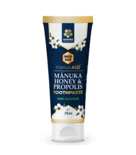 MIEL DE MANUKA MGO 550+ dentifrico propolis 75ml.