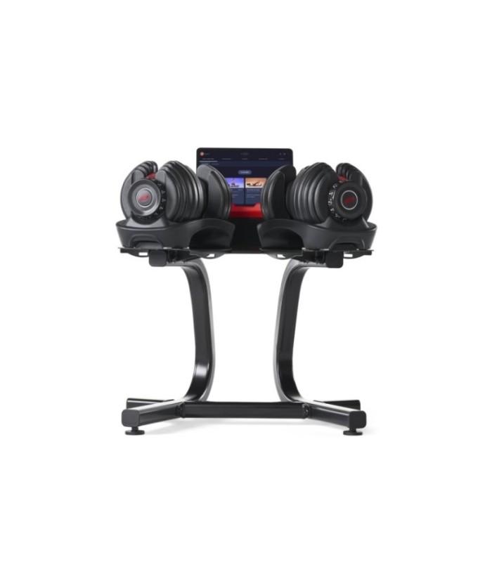 Soporte de mancuernas con rack de entretenimiento - BowFlex