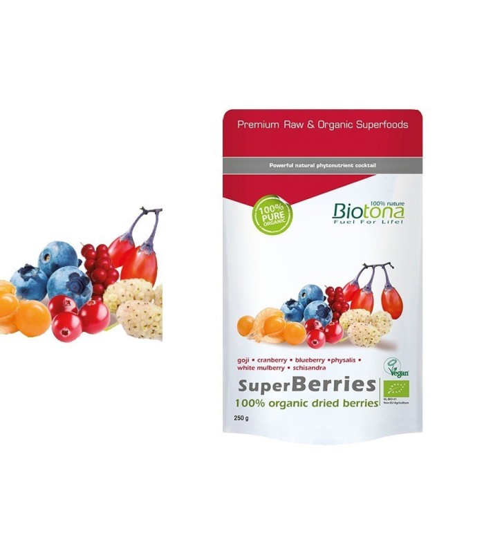BIOTONA SUPERBERRIES ORGANIC DRIED BERRIES 250GR