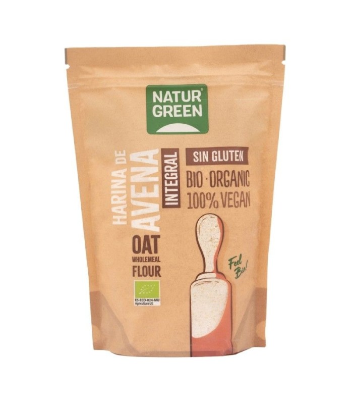 NATURGREEN HARINA DE AVENA INTEGRAL SIN GLUTEN BIO 400G