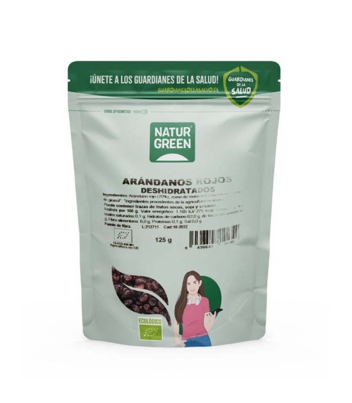 NATURGREEN B. ARANDANOS ROJOS DESHIDRATADOS BIO 125 G