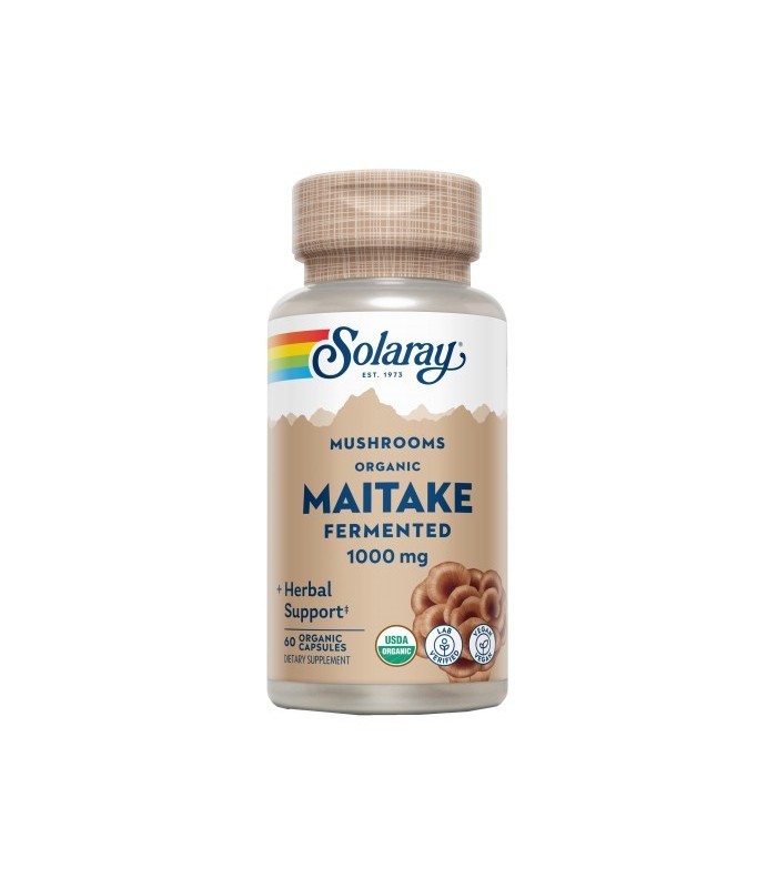 Maitake 500 mg- 60 VegCaps-Orgánico. Sin Gluten. Apto para veganos