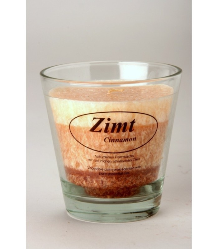 Vela vaso de cristal de cera vegetal perfumada