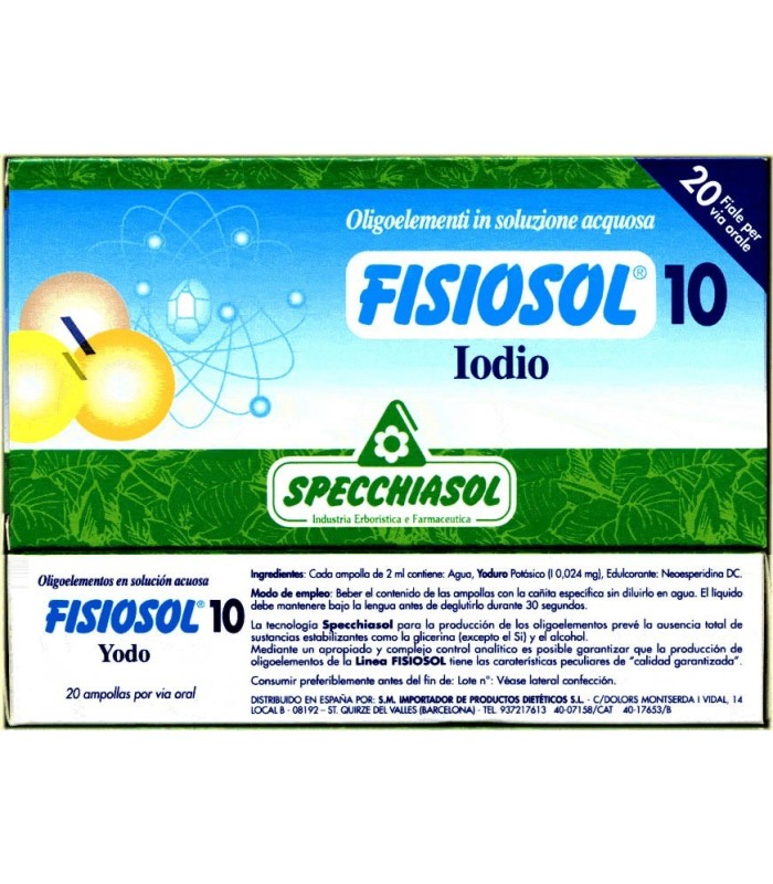 FISIOSOL 10 YODO 20 VIALES / 2 ML
