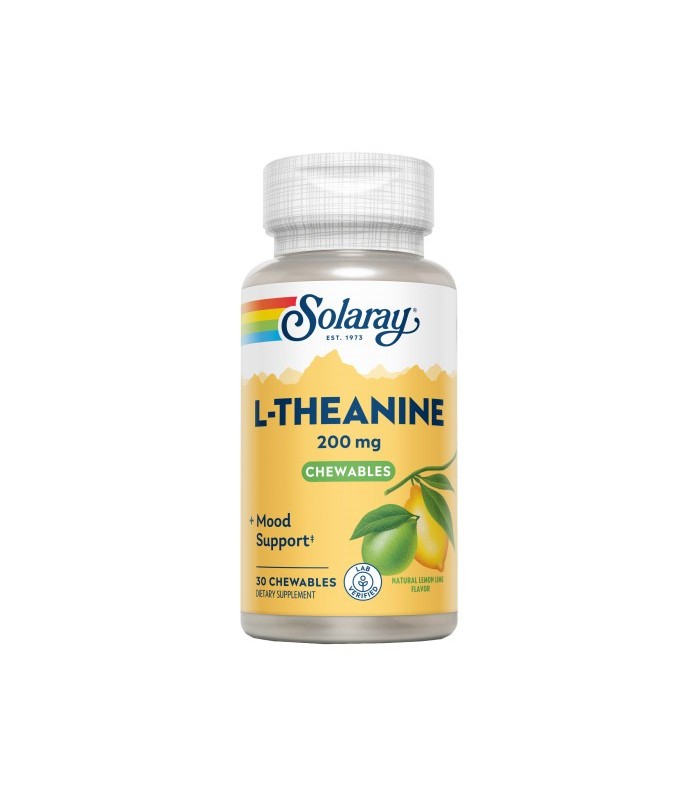 L-Theanina 200 Mg- 30 masticable  Sabor Lima