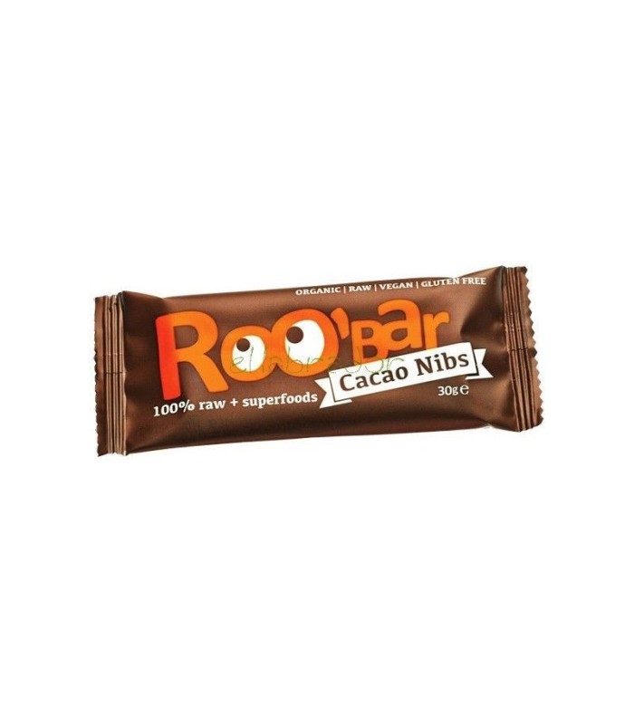 Barrita  Roobar CACAO NIBS Y ALMENDRAS  30 GR