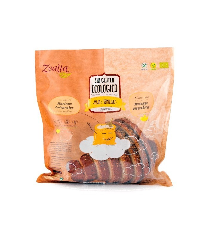 Pan mijo y semillas  sin gluten ecológico 370 g