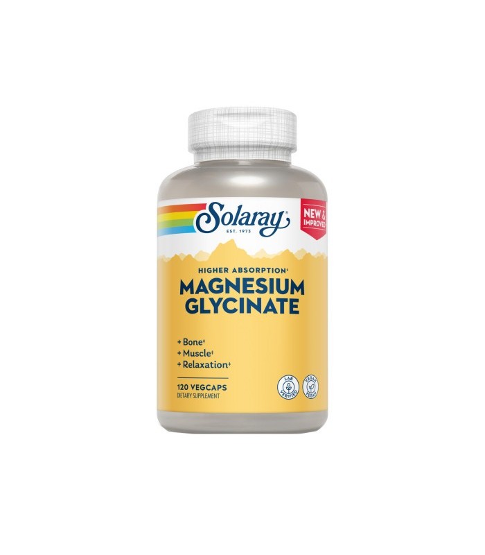 Magnesio glycinato  - 120 Vegcap   Sin Gluten Apto Para Veganos