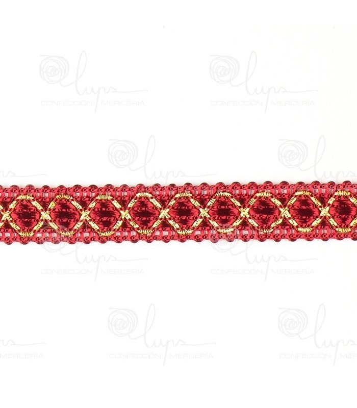 Galón Rombos Rayón 12 mm Múltiples Colores