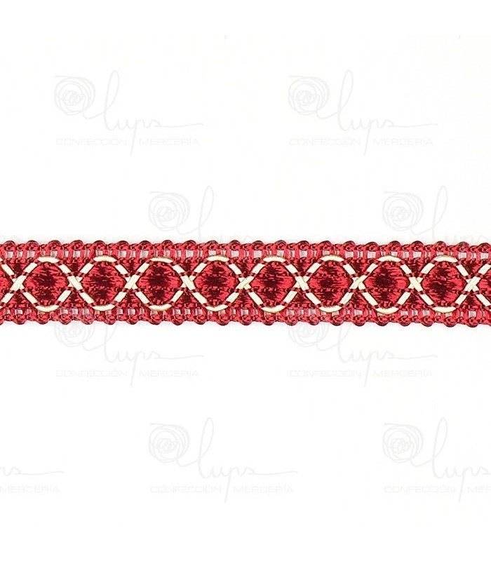 Galón Rombos Rayón 12 mm Múltiples Colores