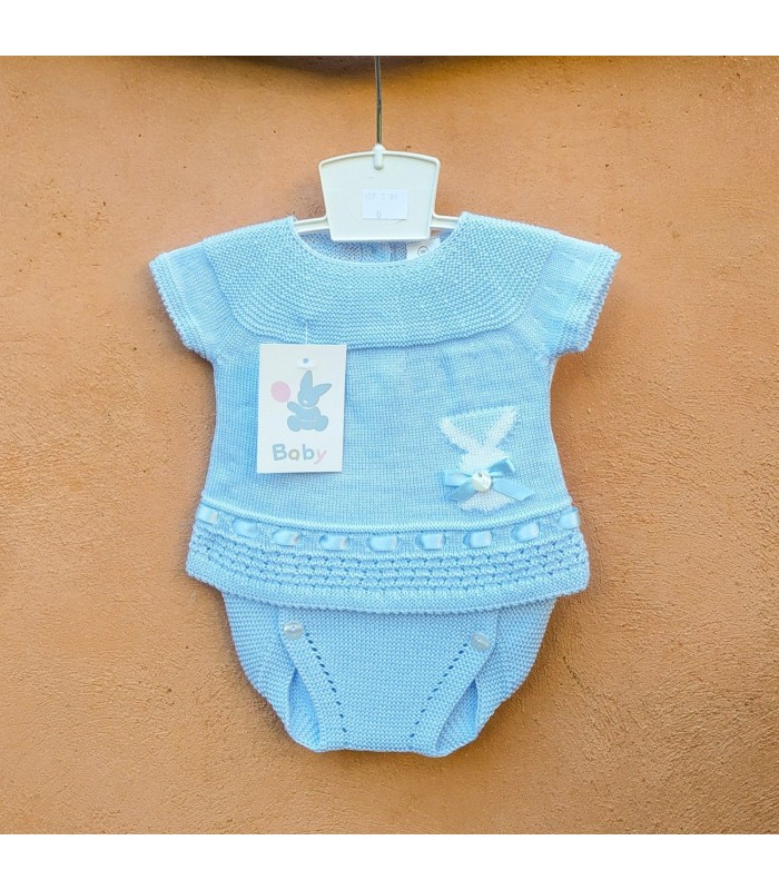 Conjunto Perlé Bebé Azul Talla 0 Meses