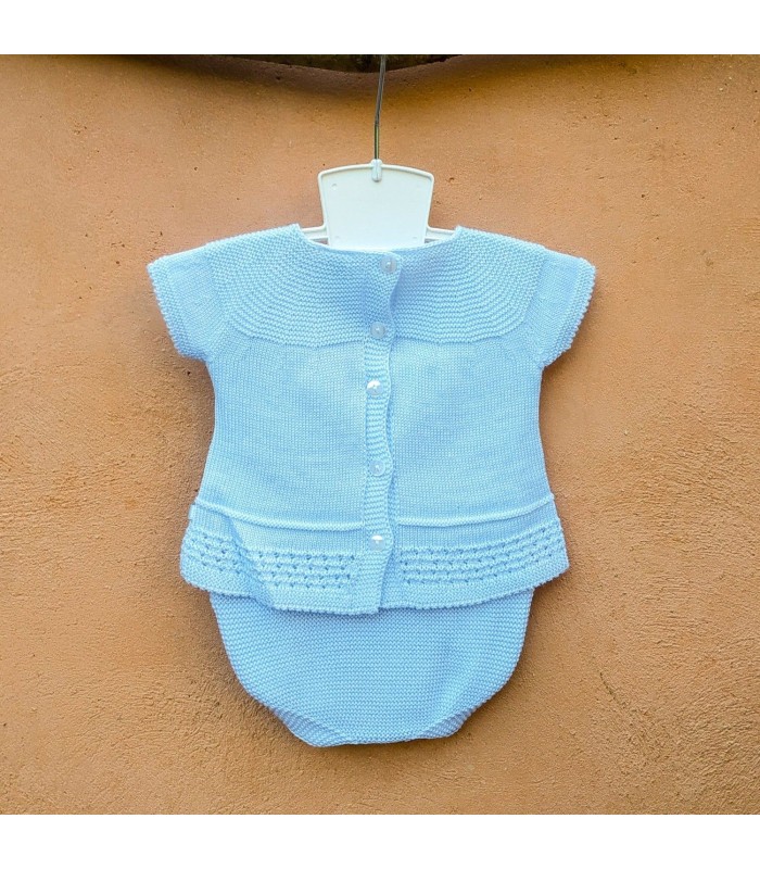 Conjunto Perlé Bebé Azul Talla 0 Meses