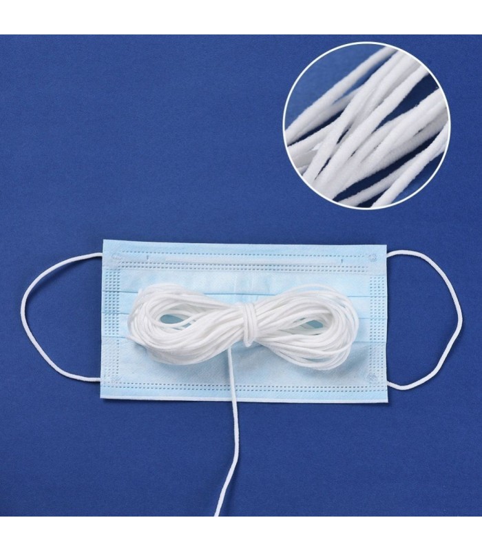 Cordón Especial Mascarillas. Blanco, Negro, azulón y rosa