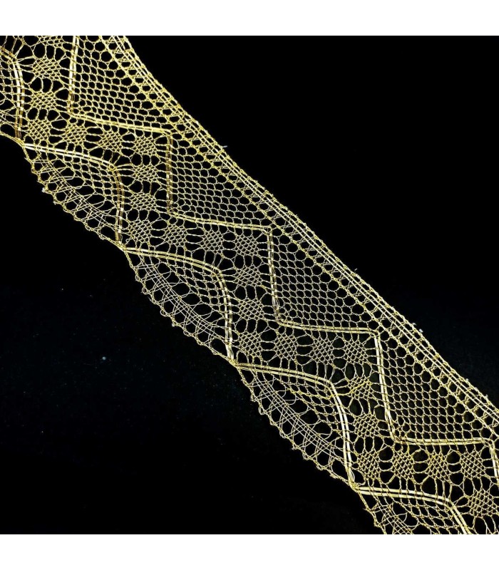 Puntilla de Hilo Metalizada 672 de 7 cm