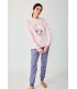 Pijama Mujer Interlock Fino "Pingüino" Diassi Talla XL y 3XXL