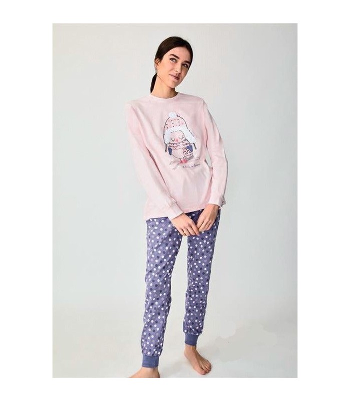 Pijama Mujer Interlock Fino "Pingüino" Diassi Talla XL y 3XXL