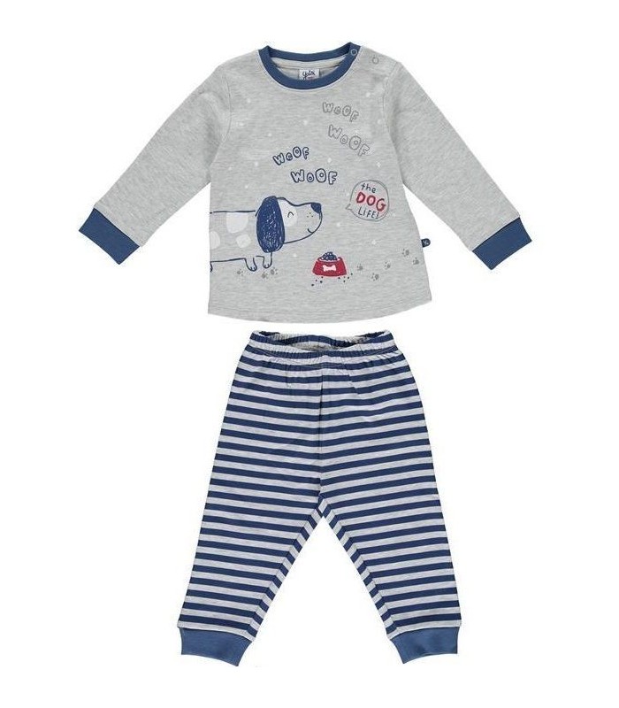 Pijama Niño Interlock "The Dog Life" Talla 12 meses