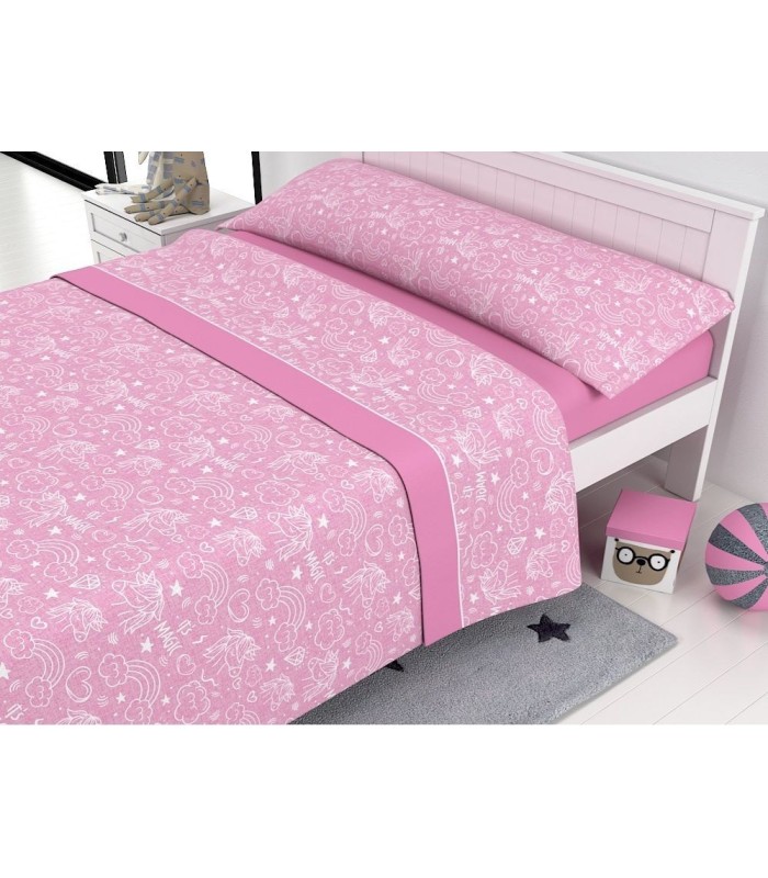 Sábana Coralina Infantil Unicornio Livina Home