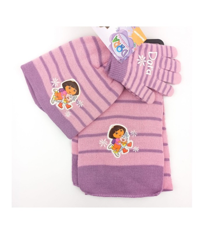 Conjunto Gorro Bufanda Guantes Niña Dora