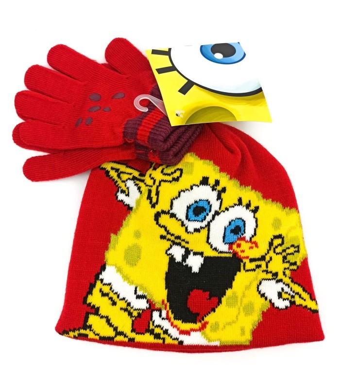 Conjunto Gorro y Guantes Bob Esponja