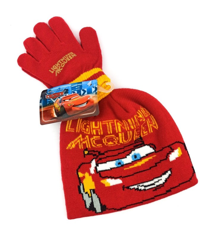 Conjunto Gorro y Guantes Lightning Mcqueen