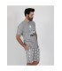 Pijama Hombre Manga Corta Coffee