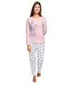 Pijama Mujer Manga Larga Fino " Wild And Free"
