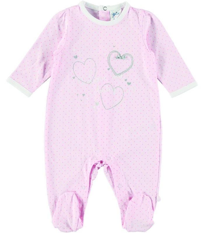 Pelele Manga Larga Fino "Corazones"