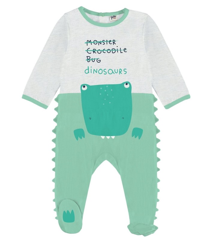 Pelele Manga Larga Fino "Dinosaurs"