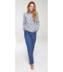 Pijama Mujer Manga Largo Fino 220004 Muydemi