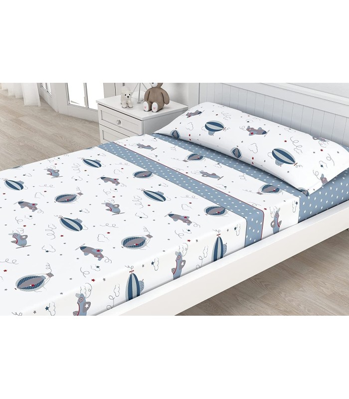 Juego de Sábanas Infantiles Aviones Victorio Lucchino