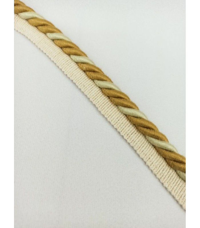 Cordón Pestaña Bicolor 2.5 Cm Mate