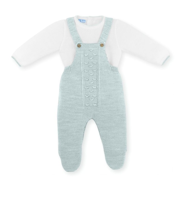 Conjunto Bebé de Peto + Jersey de Lana "DREAMING OF SNOW"