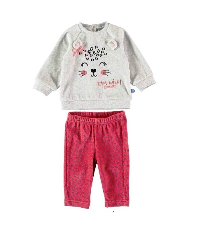Conjunto Bebé Niña Terciopelo "I´M WILD" AT HEART