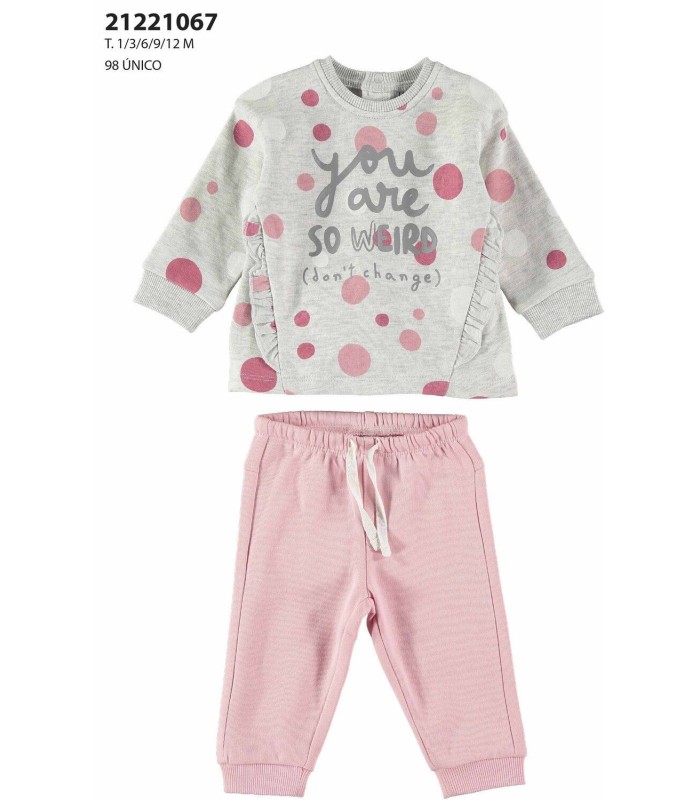 Conjunto Niña Felpa 2 Piezas "YOU ARE SO WEIRD"