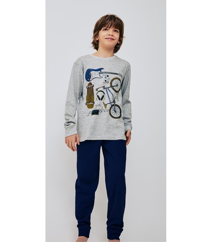 Pijama Niño Algodón Interlock "Today Is A Gift"